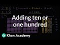 Adding Ten Or One Hundred Addition And Subtraction Within 100 Early Math Khan Academy