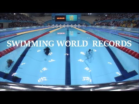 SWIMMING WORLD RECORDS (25) 100m breaststroke, 1:02.36=Alia Atkinson