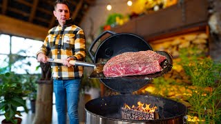I am cooking this Steak on a Shovel