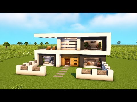 Minecraft Modern HOUSE Easy TUTORIAL 2023