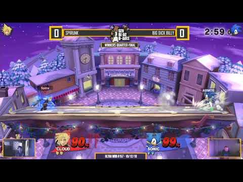 Ultra WBB #157 | Spirunk  vs Big Dick Billy  - Winners Quarter-Final - Super Smash Bros. for Wii U
