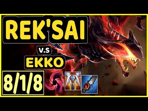 DARDOCH (REK'SAI) vs EKKO - 8/1/8 KDA JUNGLE GAMEPLAY - NA Ranked GRANDMASTER