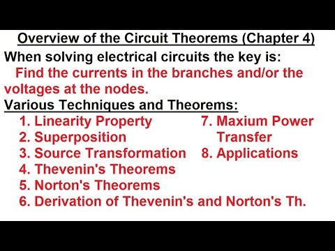 Circuit Theorems & 2nd Order Circuits in Electrical Engineering | Full ...