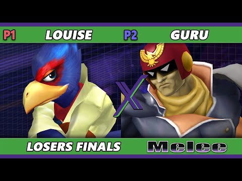S@X 528 Losers Finals - Guru (Captain Falcon) Vs. Louise (Falco) Smash Melee - SSBM