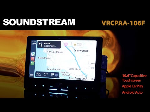 SoundStream VRCPAA-106F 10.6" Double DIN Stereo receiver with Apple CarPlay and Android Auto