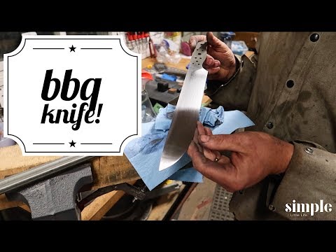 How to grind a bevel with a hidden plunge line - Knife maker's vlog