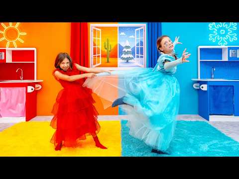 The Adventures of Ice and Fire Princess! A Magical Wardrobe and a Stunning Royal Gown!
