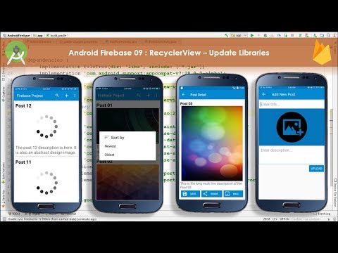 Android Firebase 09 : RecyclerView – Update Libraries
