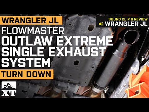 Jeep Wrangler JL Flowmaster Outlaw Extreme Single Exhaust System Review & Sound Clip