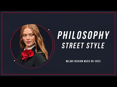 Street style Philosophy Lorenzo Serafini SS2024 🔥 What Are People Wearing in Milan at MFW 2023?