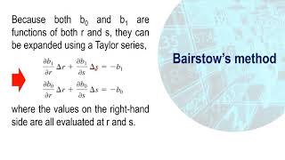 Numerical Methods: Bairstow's Method