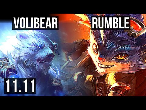VOLIBEAR vs RUMBLE (JUNGLE) | 7/1/10, 1.3M mastery, 500+ games | BR Diamond | v11.11