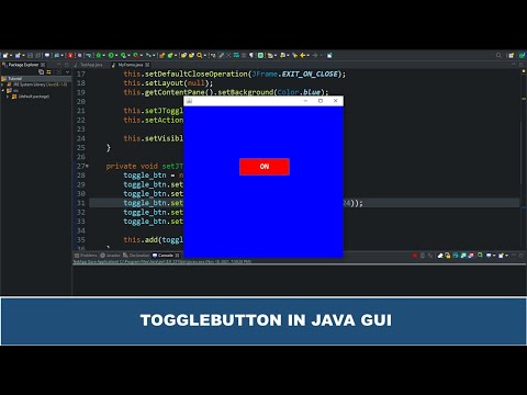 Java GUI Tutorial #59 - Create A ToggleButton Using JToggleButton Class In Java GUI Swing