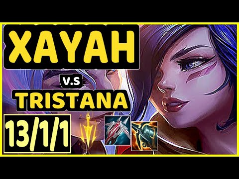 XAYAH vs TRISTANA - 13/1/1 KDA BOTTOM ADC CHALLENGER GAMEPLAY - BR