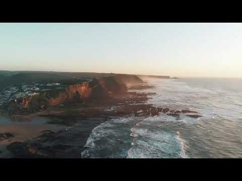 Drone footage of sunset at Monte Clerigo 