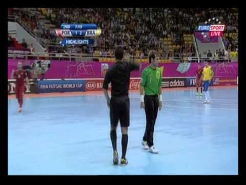 2012-11-07 UEFA Futsal World Cup Play-offs Group C: Portugal - Brazil 1:3 (1:1) highlights