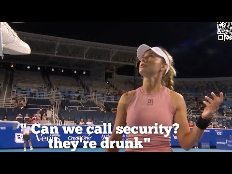 Anna Kalinskaya complains about drunk people in the crowd - Cincy Open Tennis 2025