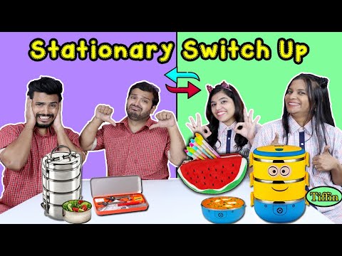 Stationary Switch Up Challenge | Hungry Birds | School Supplies Switch Or Keep Competition