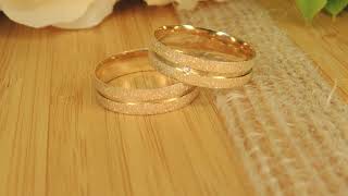 Vídeo de Aliança Diamantina Ouro 18k 5mm