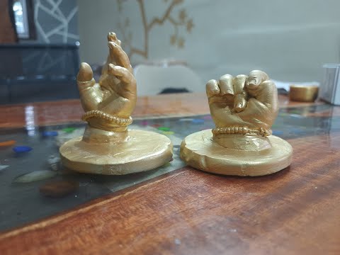 Hand Casting  at home | hand casting  Baby | molding kids hand | how to make baby hand casting
