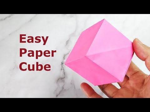 How to Make an Easy Origami Cube | DIY Paper Cube | No Glue, No Tape