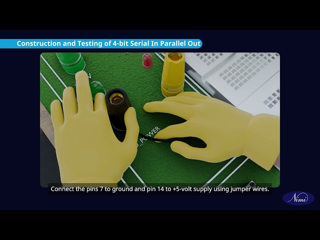 Construct and test four bit SIPO register 