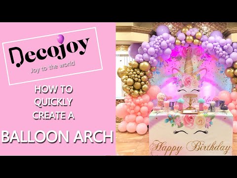 Assemble a circle arch in a few minutes with the Decojoy balloon arch kit