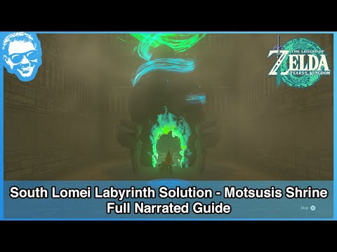 South Lomei Labyrinth - Motsusis Shrine Location - Full Narrated Walkthrough - Tears of the Kingdom