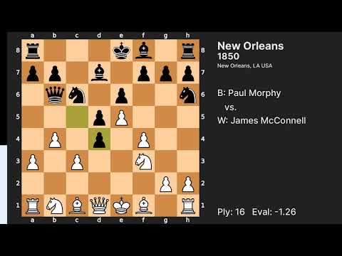 Applied Morphology - James McConnell vs Paul Morphy (New Orleans 1850)