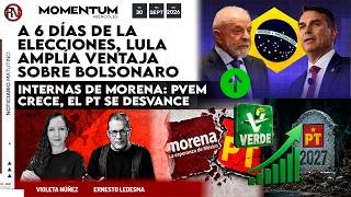 Lula: amplia ventaja sobre Bolsonaro /  Internas de Morena: PVEM crece, el PT se desvanece