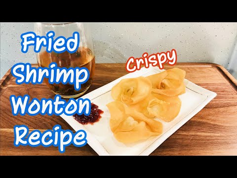 Fried Shrimp Wonton Recipe | How to make crispy wonton at home | Fried Chinese Dumplings
