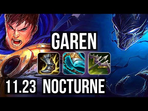 GAREN vs NOCTURNE (MID) | 9/1/3, 1.3M mastery, Legendary, 400+ games | EUW Master | 11.23