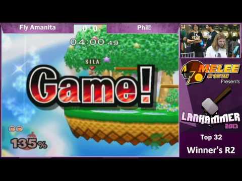 Lanhammer 2013 SSBM - Winners Top 32 - Fly Amanita (Ice Climbers) Vs. Phil (Fox)