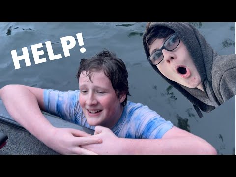 DAD PUSHES MATT OVERBOARD! CRAZY FATHER/ SON FISHING TRIP