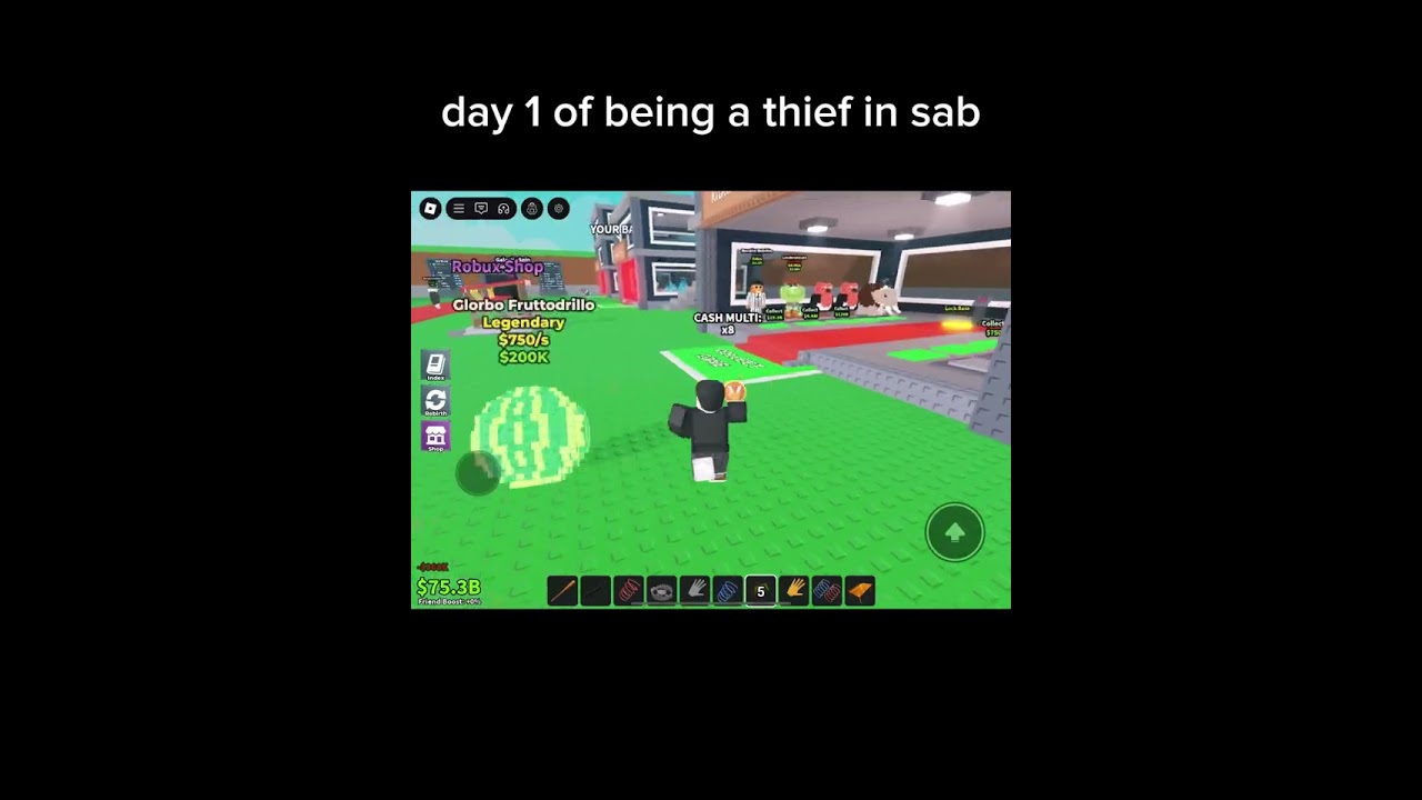 being a thief in sab #thief #stealabrainrot #roblox #sammy #daily