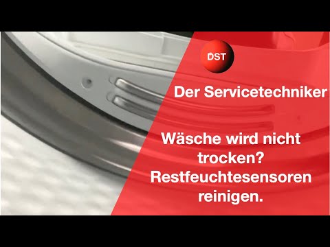 Laundry does not dry, device switches off after a short time, clean residual moisture sensors