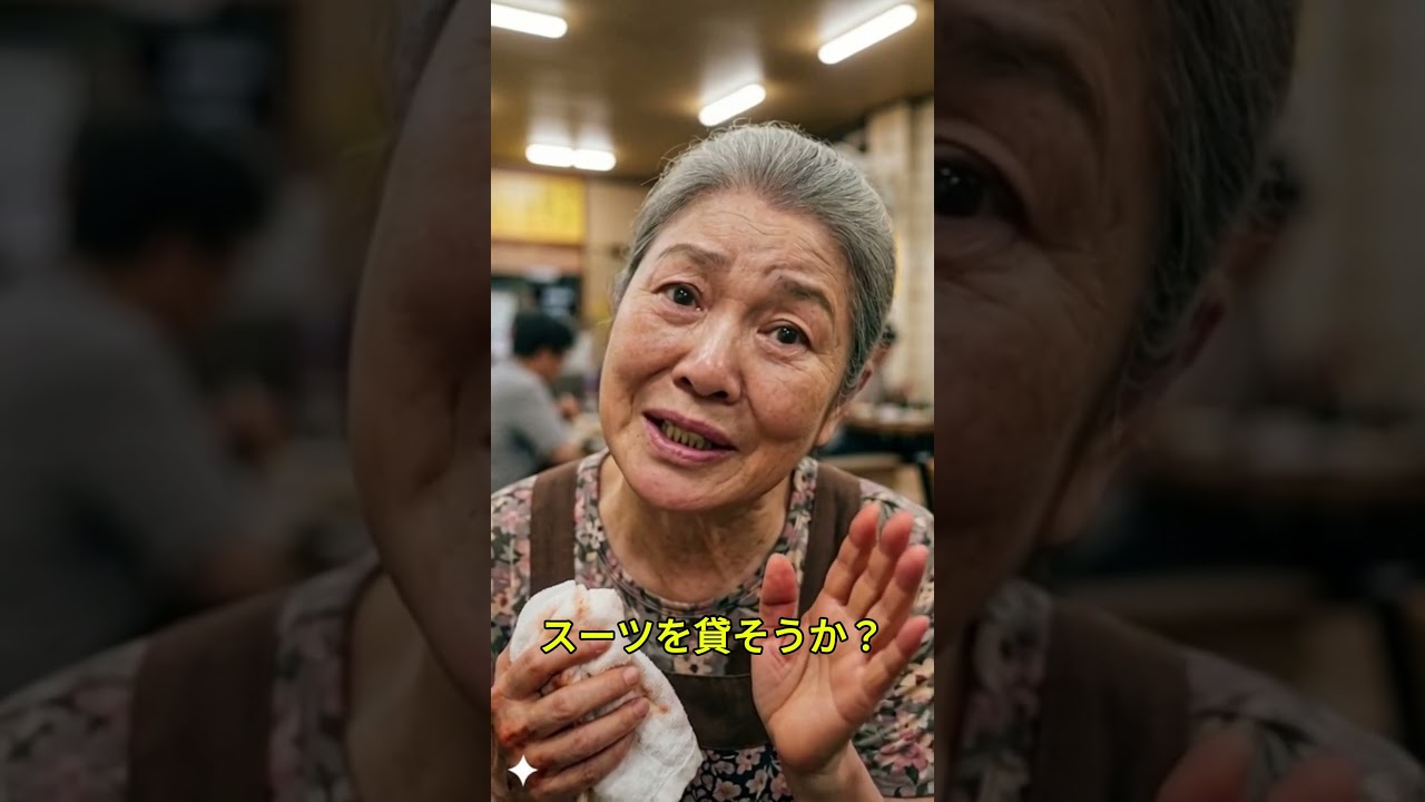 【感動】面接当日にスーツを汚された女性。食堂の店主が貸してくれたのは、亡き夫の…？→面接官「その服、何ですか？」驚きの結末に涙。#感動する話 #涙活 #スカッとする話 #就活 #人情 #いい話
