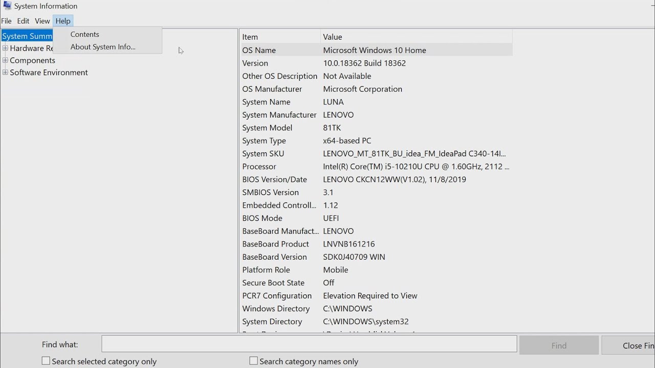 How To Generate the Msinfo32.exe Microsoft System Information Report