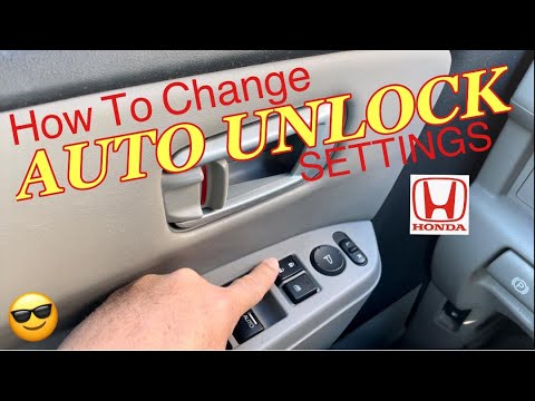 HOW TO CHANGE HONDA AUTO DOOR UNLOCK SETTINGS - Programming The Auto Door Unlock Feature On a Honda.