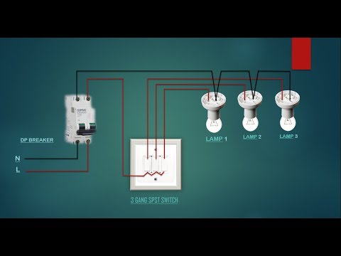 Electrical house wiring 3 gang switch wiring diagram Video