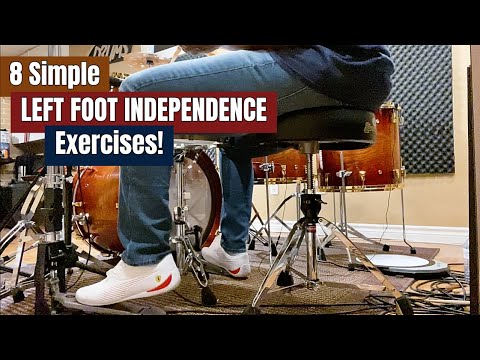 8 Simple Left Foot Independence Exercises You Should Be Doing! (Practice Aid Video)