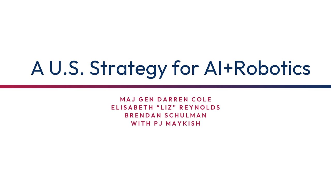Closing Session: A U.S. Strategy for AI+Robotics