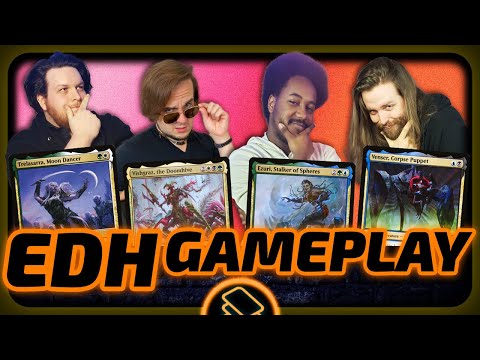 Trelasarra vs Vishgraz vs Ezuri vs Venser [Budget EDH/Commander, Magic The Gathering Gameplay 2023]