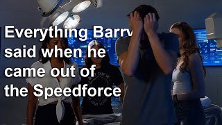 Everything Barry said in 4x01 with scenes from season 1 to 5