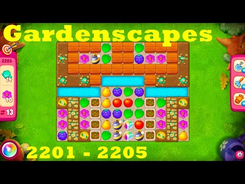 Gardenscapes Level 2201 - 2205 HD Walkthrough | 3 - match game | gameplay | android | ios | pc | app