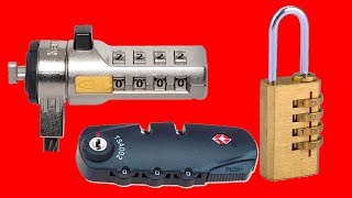 How to open a Combination Lock in a minute WITHOUT TOOLS