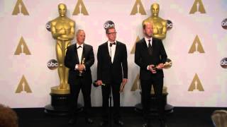 Mad Max: Fury Road: Gregg Rudloff & Chris Jenkins Oscars Backstage Interview (2016) | ScreenSlam video