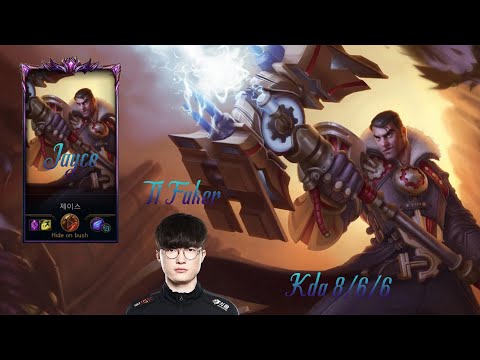 Highlights T1 Faker play Jayce vs Ekko Mid KDA 8/6/6