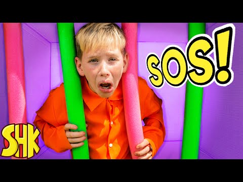 Box Fort Prison Escape Backyard Breakout Challenge Part 2!