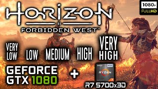 Horizon Forbidden West - GTX 1080 - Benchmark All Settings - 1080p